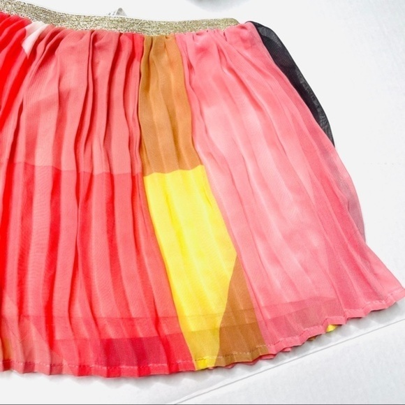h&m NWOT Color Block Toddler Girl’s Pleated Skirt - Picture 3 of 6